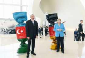 İlham Əliyev və Angela Merkel iş adamları ilə görüşüblər - FOTOLAR