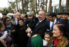 Prezident Beyləqanda sakinlərlə görüşüb -    FOTOLAR      